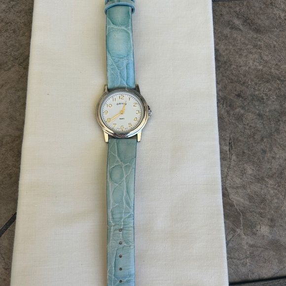Orvis Turquoise Leather Wristwatch - Picture 2 of 3